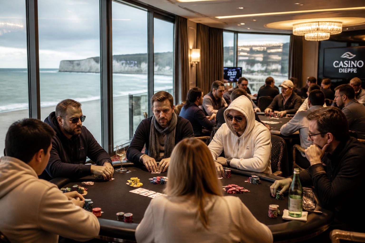 découvrez le casino dieppe poker : profitez de tournois palpitants et de parties de cash game passionnantes au bord de la mer dans un cadre exceptionnel.